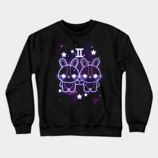 Gemini kawaii zodiac sign Crewneck Sweatshirt